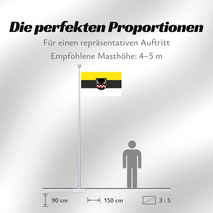 Proportionen der Flagge: Emmering (Münchener Umland)