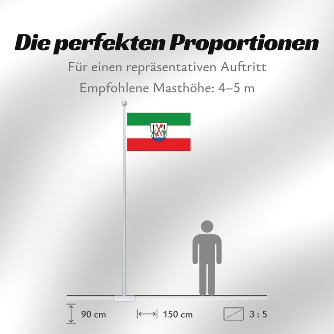 Proportionen der Flagge: Moorenweis (Münchener Umland)