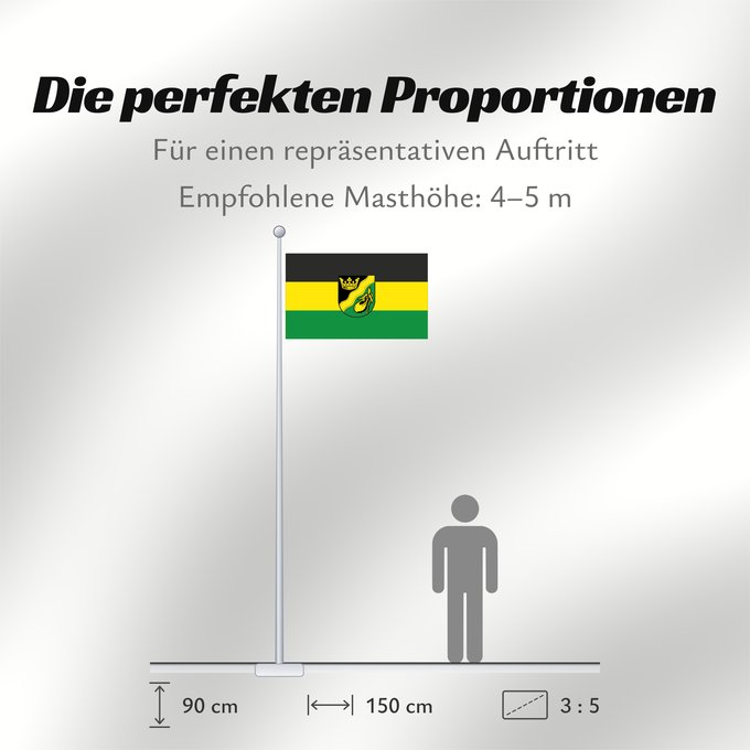 Proportionen der Flagge: Kinsau (Ammersee-Lech)