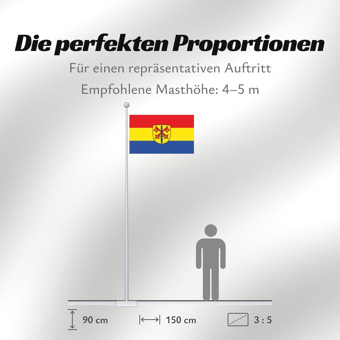 Proportionen der Flagge: Penzing (Ammersee-Lech)
