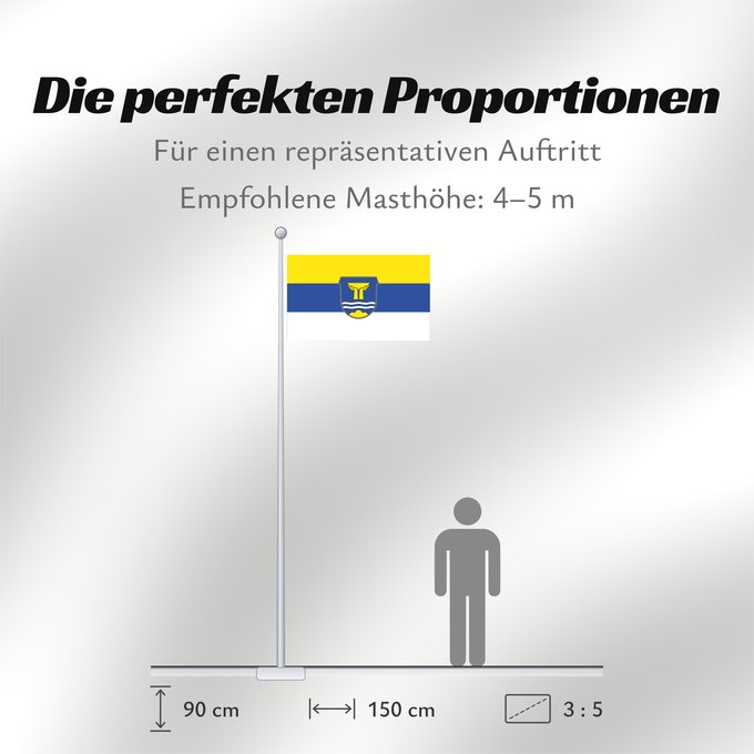 Proportionen der Flagge: Bad Wiessee (Alpenregion Tegernsee-Schliersee)