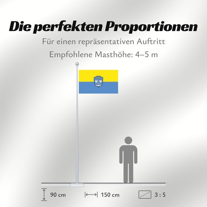 Proportionen der Flagge: Gmund a.Tegernsee (Alpenregion Tegernsee-Schliersee)