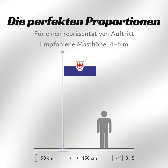 Proportionen der Flagge: Hausham (Alpenregion Tegernsee-Schliersee)