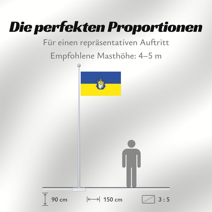 Proportionen der Flagge: Schliersee, M (Alpenregion Tegernsee-Schliersee)