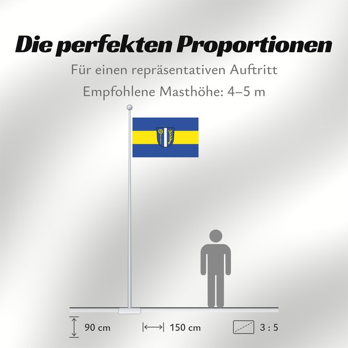Proportionen der Flagge: Brunnthal (Münchener Umland)
