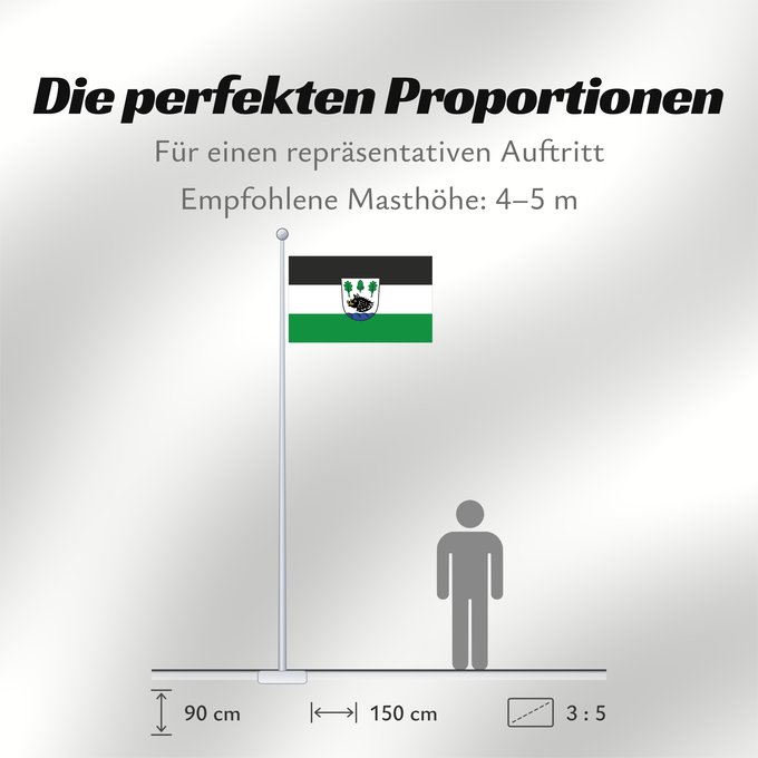 Proportionen der Flagge: Sauerlach (Münchener Umland)