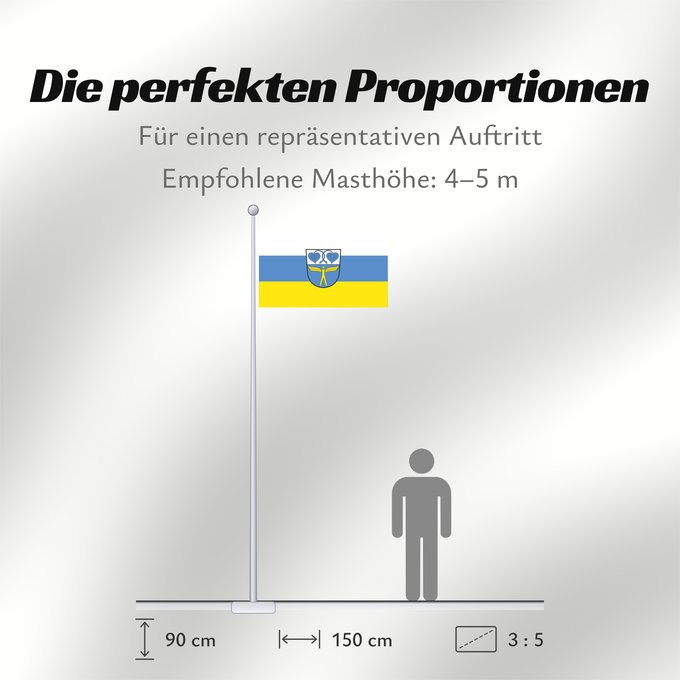 Proportionen der Flagge: Neubiberg (Münchener Umland)