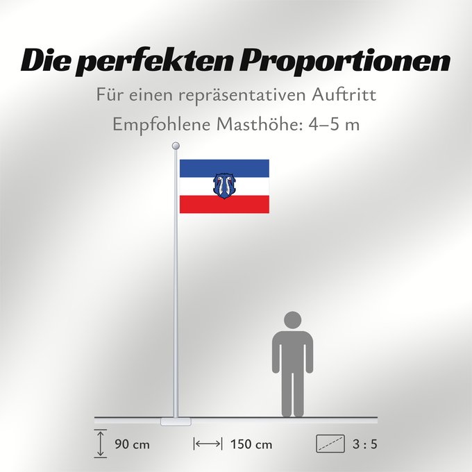 Proportionen der Flagge: Reichertshofen, M (Oberbayerns Städte)