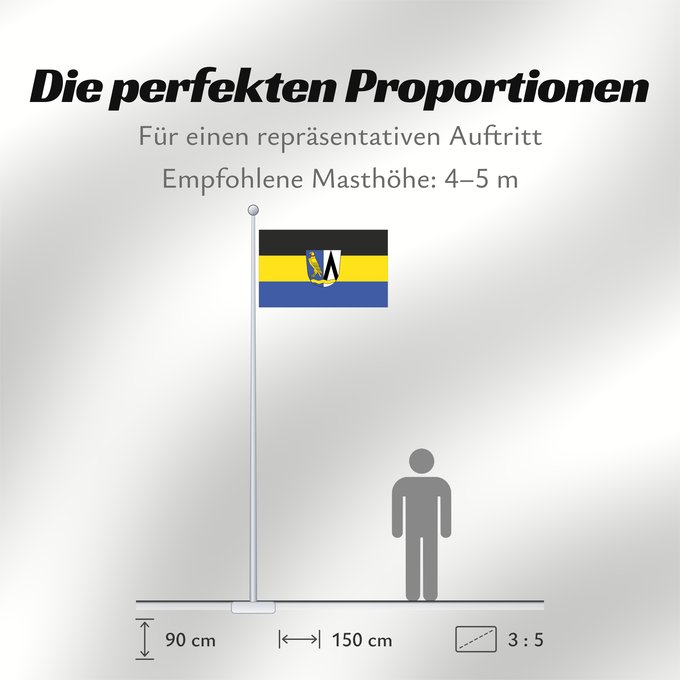 Proportionen der Flagge: Feldkirchen-Westerham (Chiemsee-Alpenland)