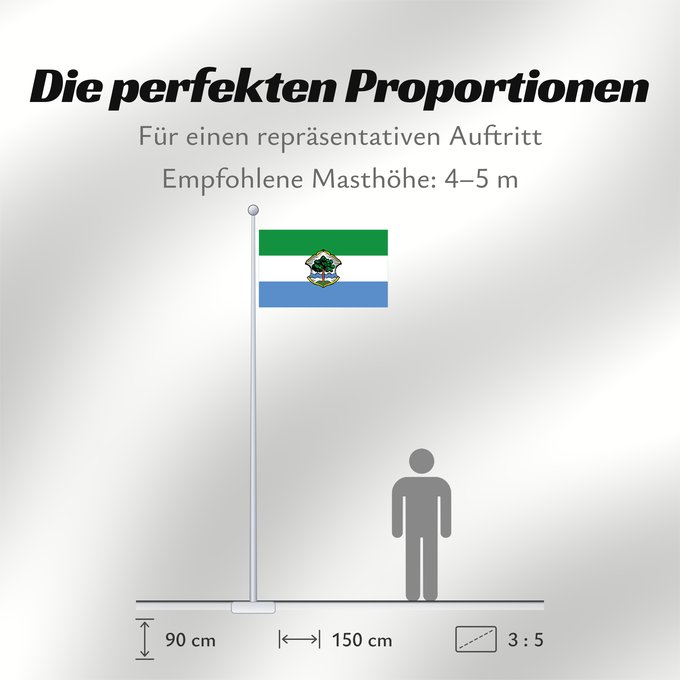 Proportionen der Flagge: Kiefersfelden (Chiemsee-Alpenland)