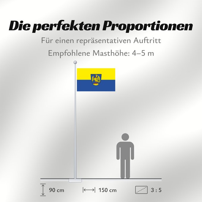 Proportionen der Flagge: Oberaudorf (Chiemsee-Alpenland)