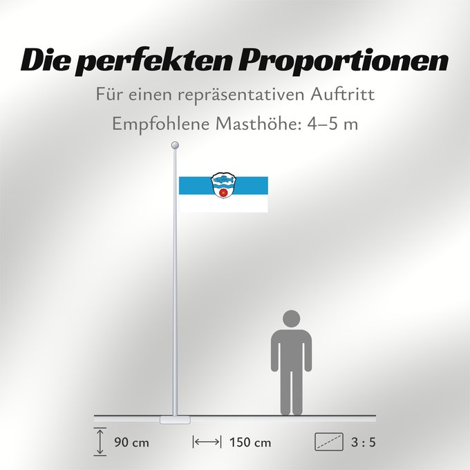 Proportionen der Flagge: Wörthsee (Starnberger Fünf-Seen-Land)