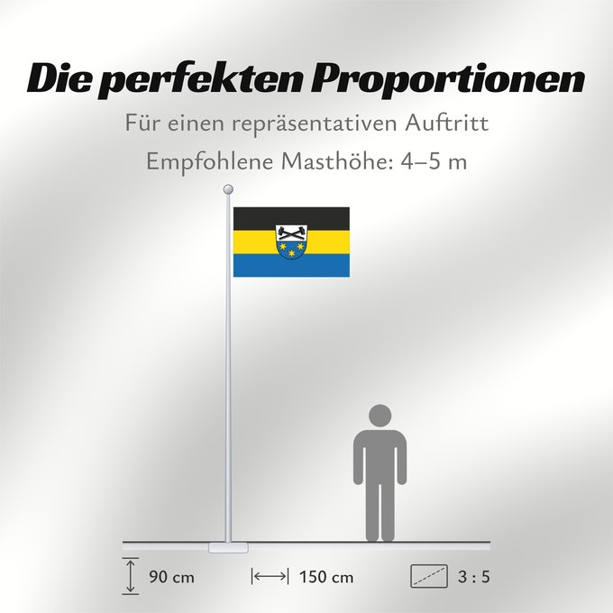 Proportionen der Flagge: Bergen (Chiemgau)