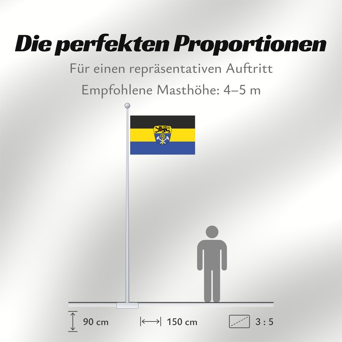 Proportionen der Flagge: Weilheim-Schongau (Kreis)
