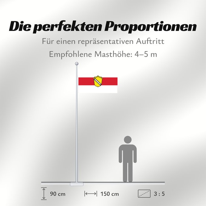Proportionen der Flagge: Bernried am Starnberger See (Pfaffenwinkel)