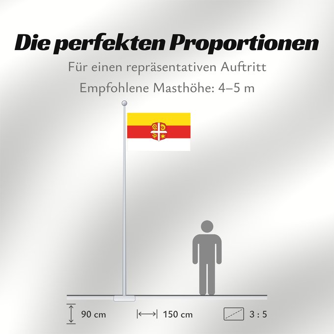 Proportionen der Flagge: Sindelsdorf (Pfaffenwinkel)