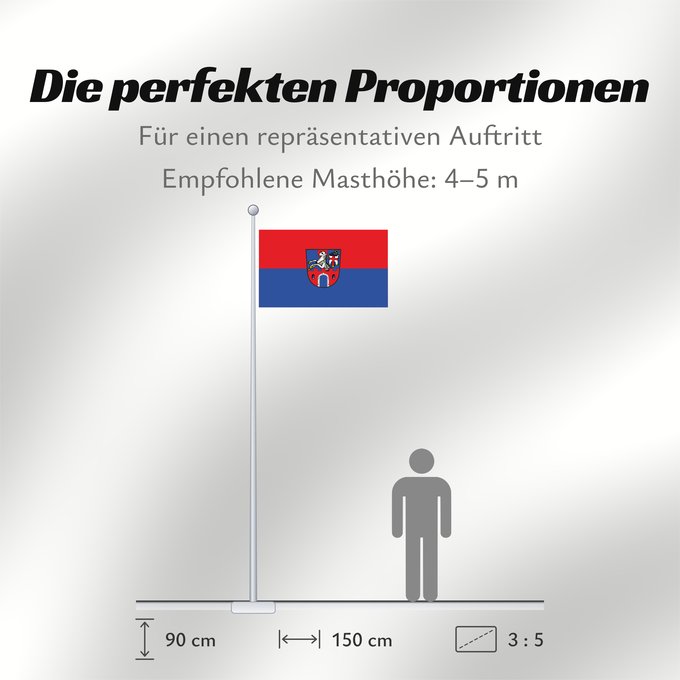 Proportionen der Flagge: Osterhofen, St (Bayerisches Golf- und Thermenland)