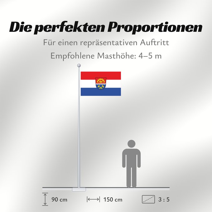 Proportionen der Flagge: Haidmühle (Bayerischer Wald)