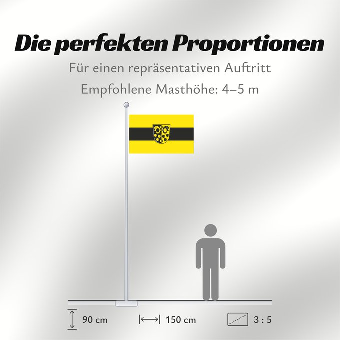 Proportionen der Flagge: Jandelsbrunn (Bayerischer Wald)