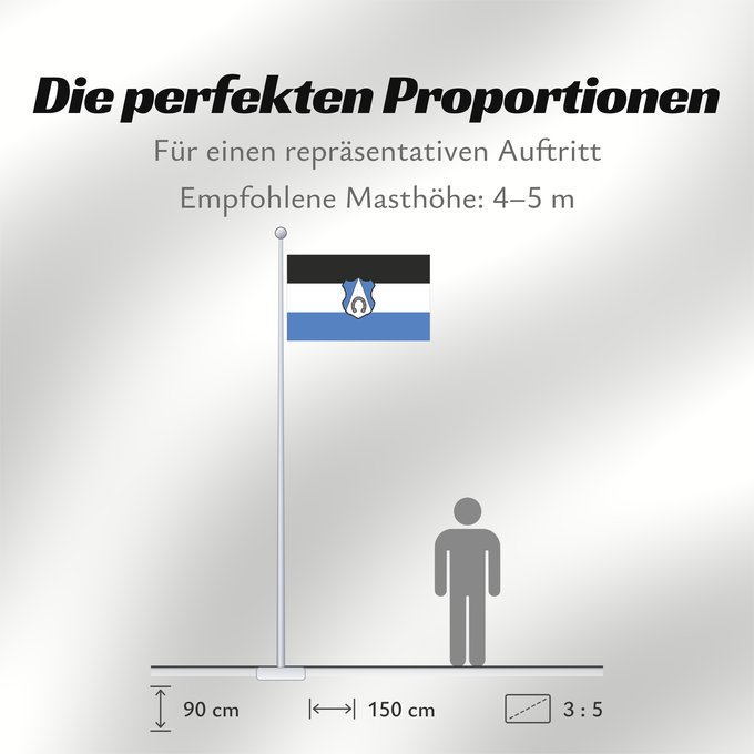 Proportionen der Flagge: Bobingen, St (Bayerisch-Schwaben)