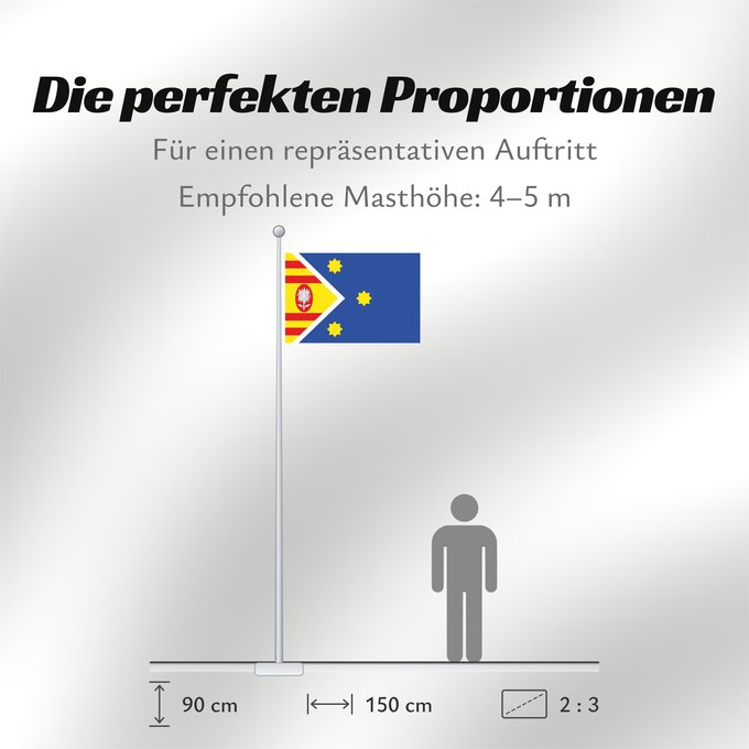 Proportionen der Flagge: Aísa