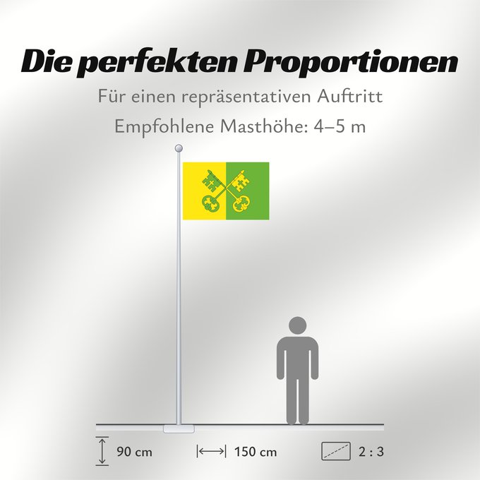 Proportionen der Flagge: D Alfés	Alfés	Proporciones 2 3, bicolor vertical amarillo y verde claro	Apaïsada