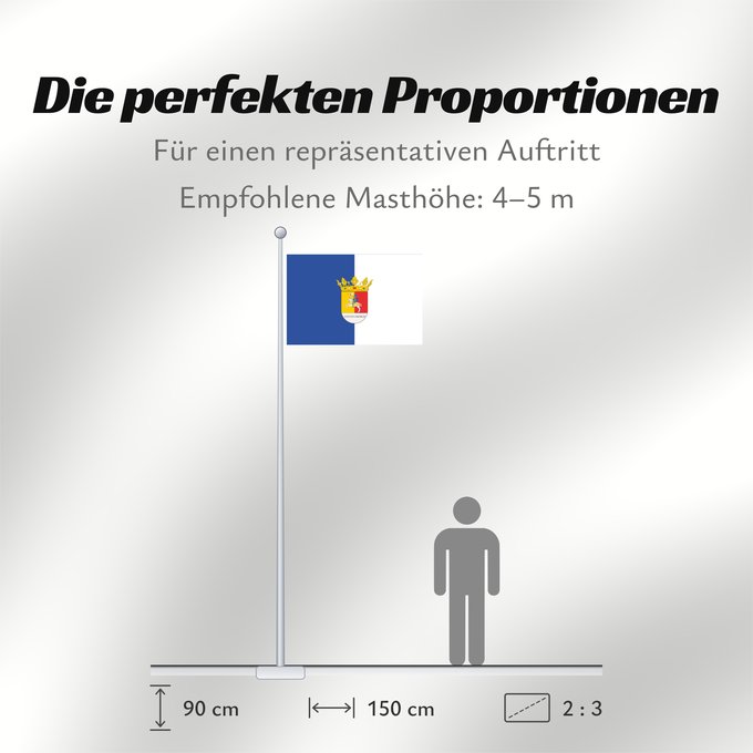 Proportionen der Flagge: Calatayud Spain