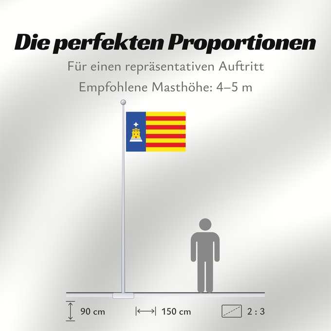 Proportionen der Flagge: Cubel Cubel-Zaragoza-Spain Cubel-Zaragoza