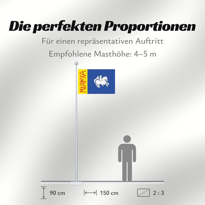 Proportionen der Flagge: Mara Mara-Zaragoza-Spain Mara-Saragosse Mara-Zaragoza Mara-Saragossa Mara-Saragozza