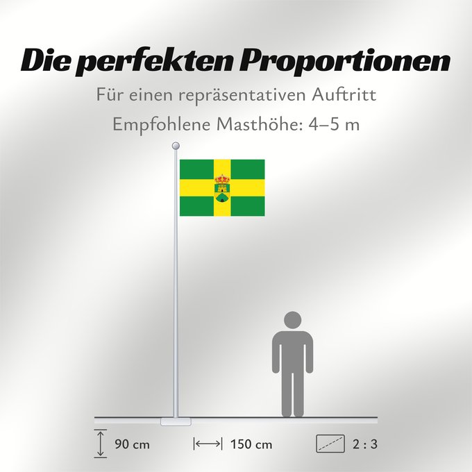 Proportionen der Flagge: Oria Municipio de Oria en la Provincia de Almería España