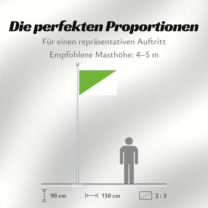Proportionen der Flagge: Xert