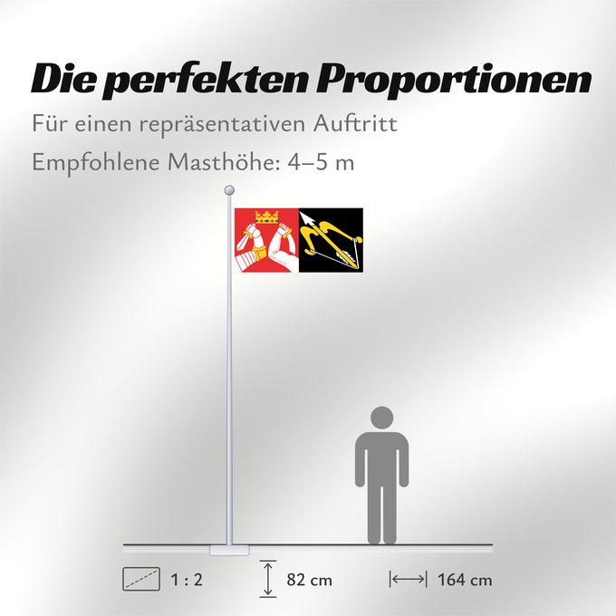 Proportionen der Flagge: Itä-Suomen lääni