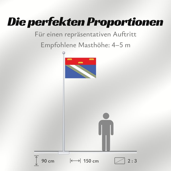 Proportionen der Flagge: Fr département Ardennes Ardennes Département de l Ardennes Ardenas Ardennen Ardenne