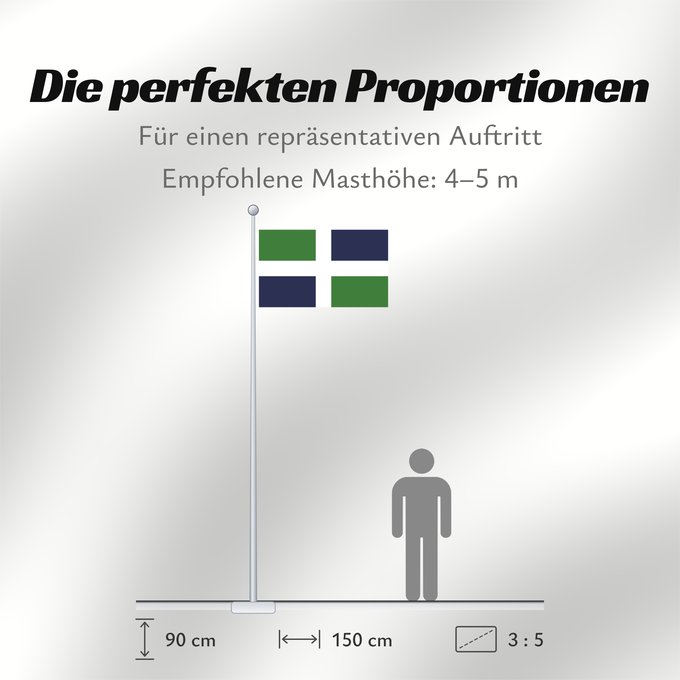 Proportionen der Flagge: Oxfordshire