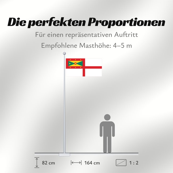 Proportionen der Flagge: Naval Ensign of Grenada