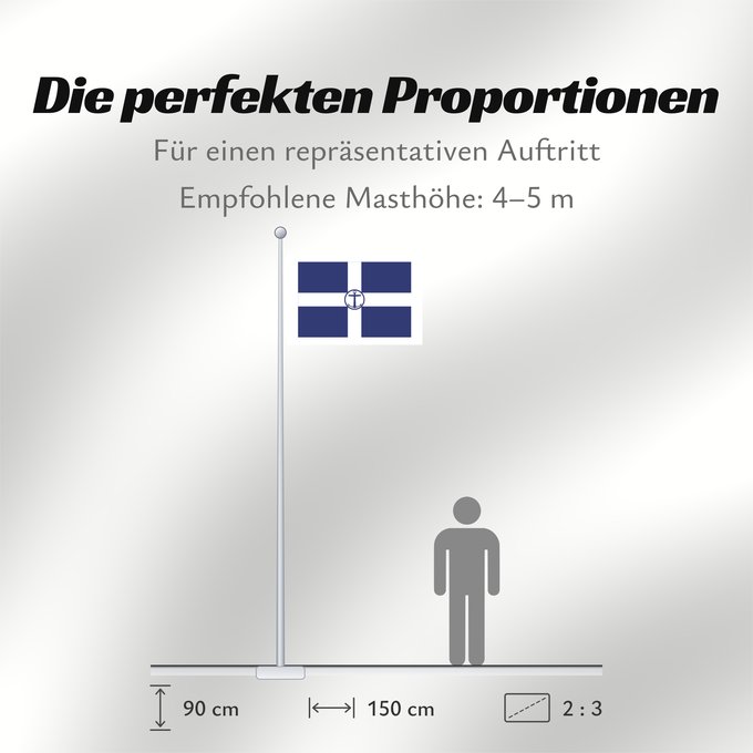 Proportionen der Flagge: Greek pilot boat ensign