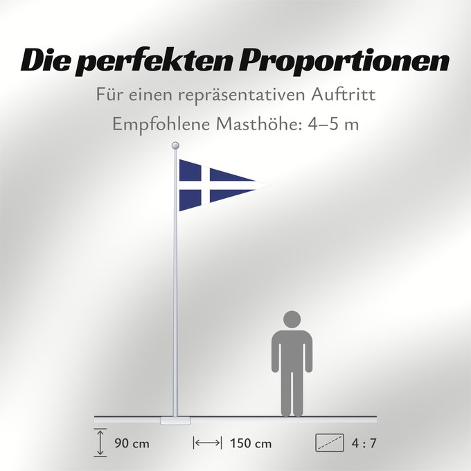 Proportionen der Flagge: Greek Royal Navy Senior officer s