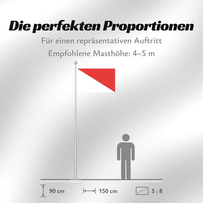 Proportionen der Flagge: Frefua