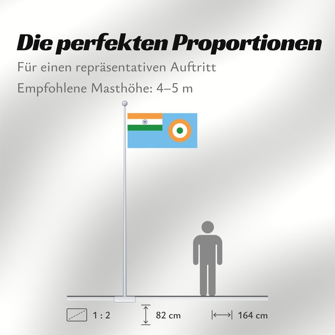 Proportionen der Flagge: Ensign of the Indian Air Force