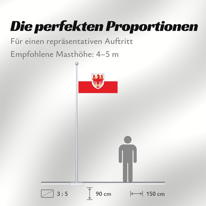 Proportionen der Flagge: South Tyrol It is easy to put a border around this flag image Tyrol du Sud Tirolo del Sud Autonomen Provinz Bozen - Südtirol Provincia Autonoma di Bolzano - Alto Adige Bozen - Zuid-Tirol Bannera dâ Pruvincia Autonoma di Buzzanu - Àutu Àdici/Sutta Tirolu