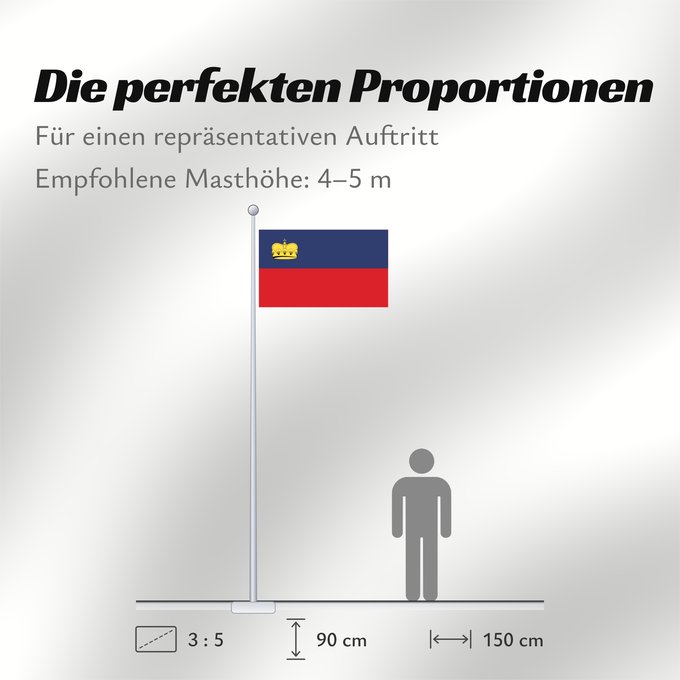 Proportionen der Flagge: Liechtenstein  1937–1982	Liechtenstein (1937–1982)	Liechtenstein 1937—1982