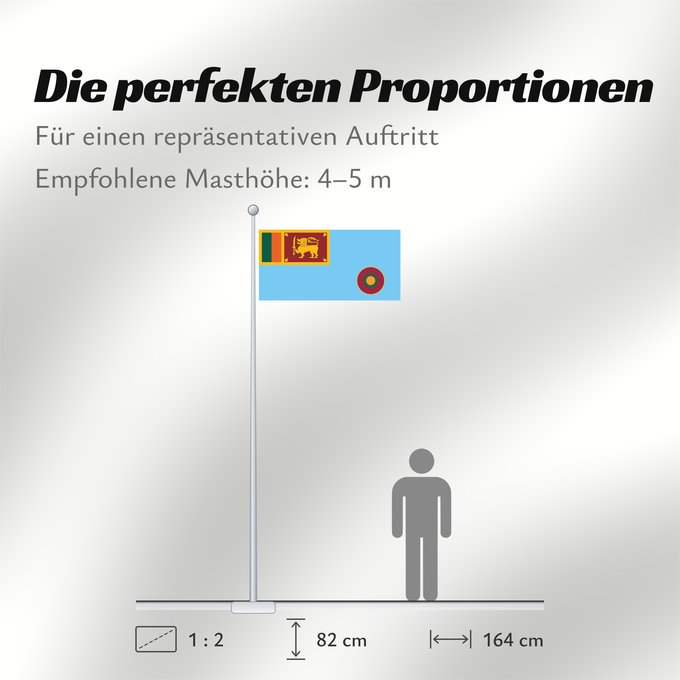 Proportionen der Flagge: Ensign of the Sri Lanka Air Force