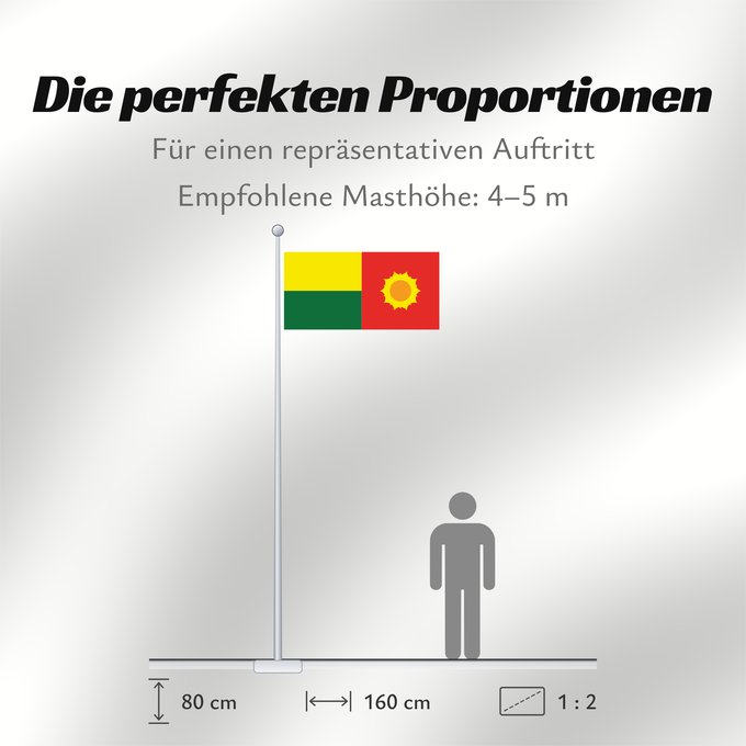 Proportionen der Flagge: Dobruševo Dobruševo - the municipality of Dobruševo was incorporated into the municipality of Mogila
