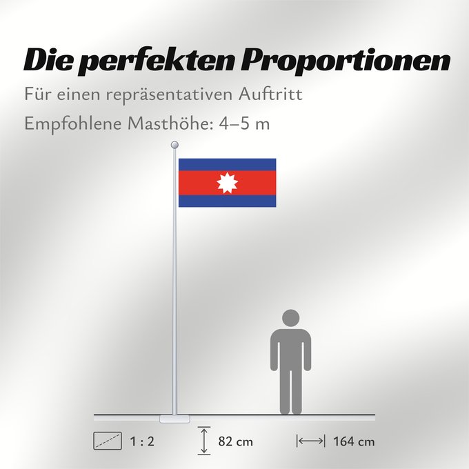 Proportionen der Flagge: Wa Cambodia