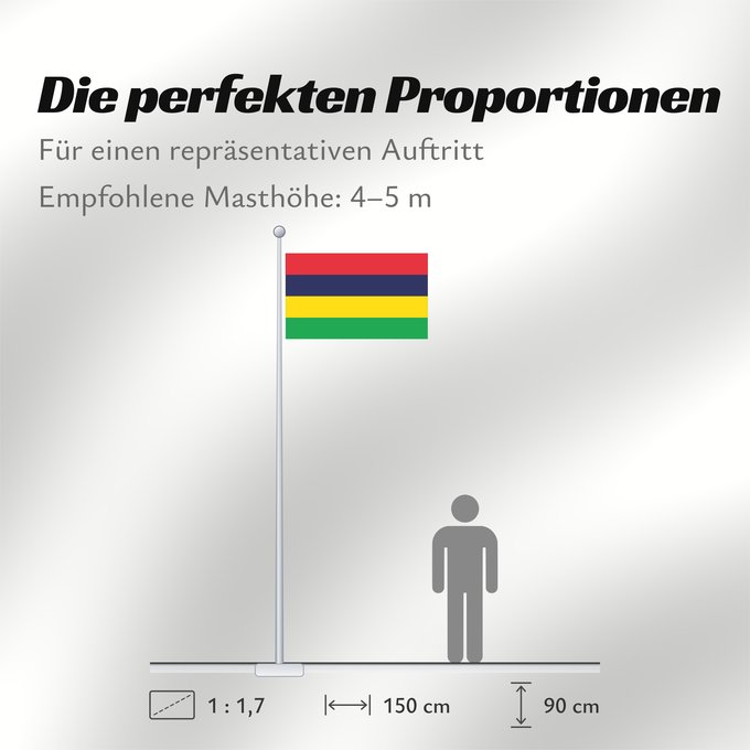 Proportionen der Flagge: Mauritius	Maurice	Mauricio	মরিশাসের জাতীয় পতাকা।	Прапор Маврикію