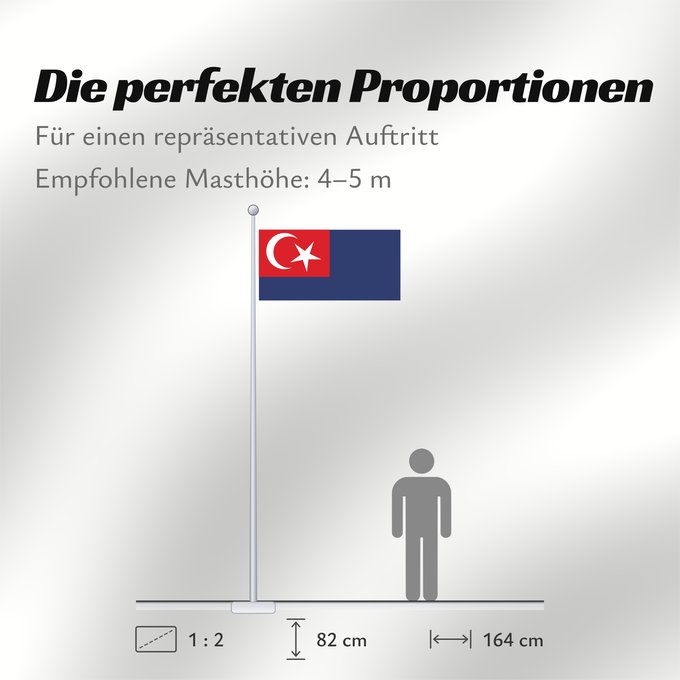 Proportionen der Flagge: Johor Malaysian state Johor Johor o Johore