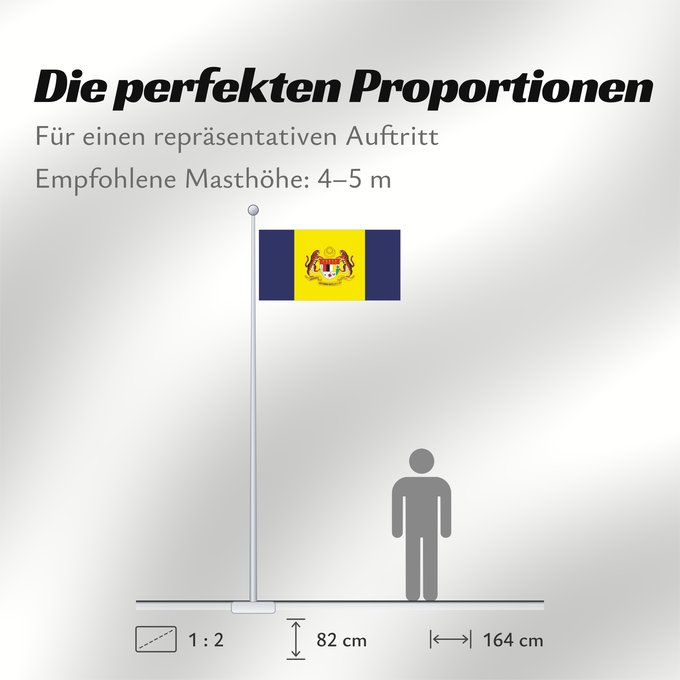 Proportionen der Flagge: Putrajaya Putrajaya, Malaysia Putrajaya