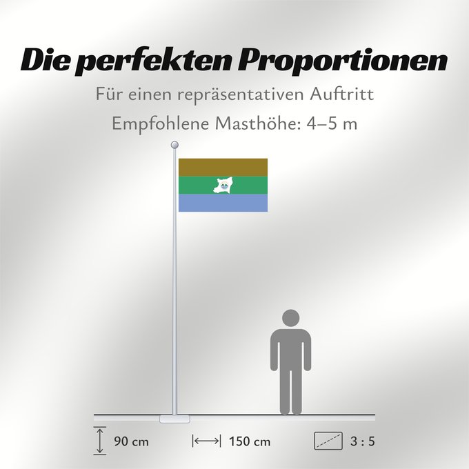 Proportionen der Flagge: Region Autonoma del Atlantico Norte	Région Autonome de l'Atlantique Nord	Región Autónoma del Atlántico Norte	Regione Autonoma dell'Atlantico Nord