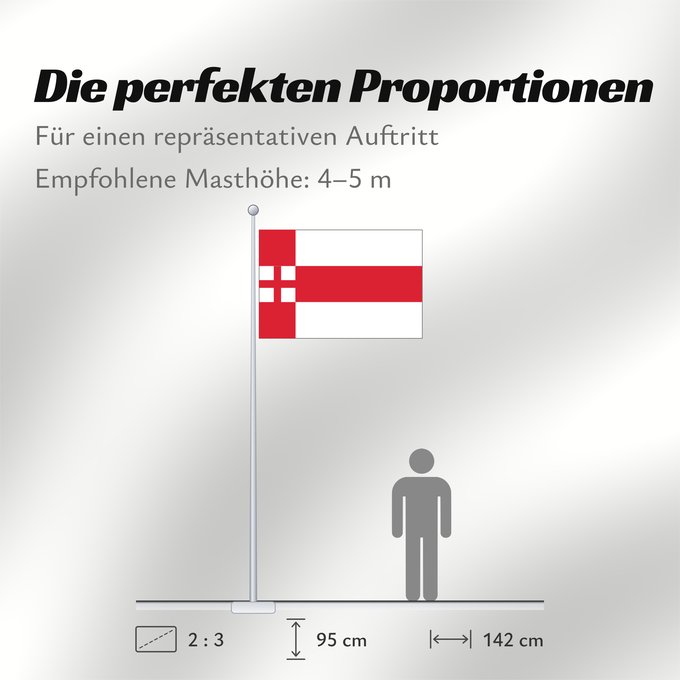 Proportionen der Flagge: Amersfoort flag outline Amersfoort