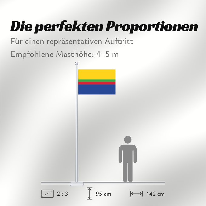 Proportionen der Flagge: Appingedam Dutch municipality of Appingedam